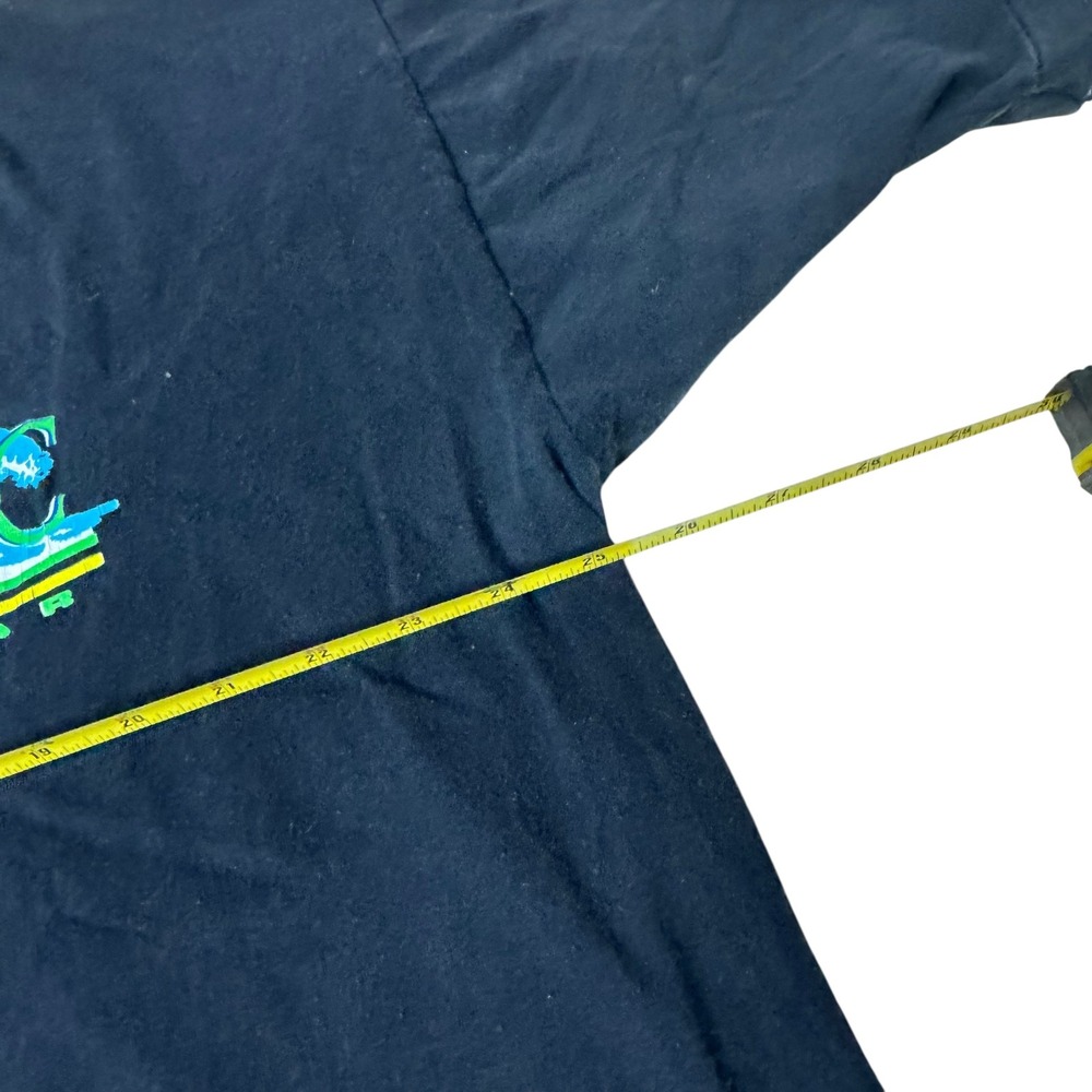 Vintage Ocean Pacific Mens Black Graphic T-Shirt Short Sleeve Surf Logo 2XL - Picture 6 of 9